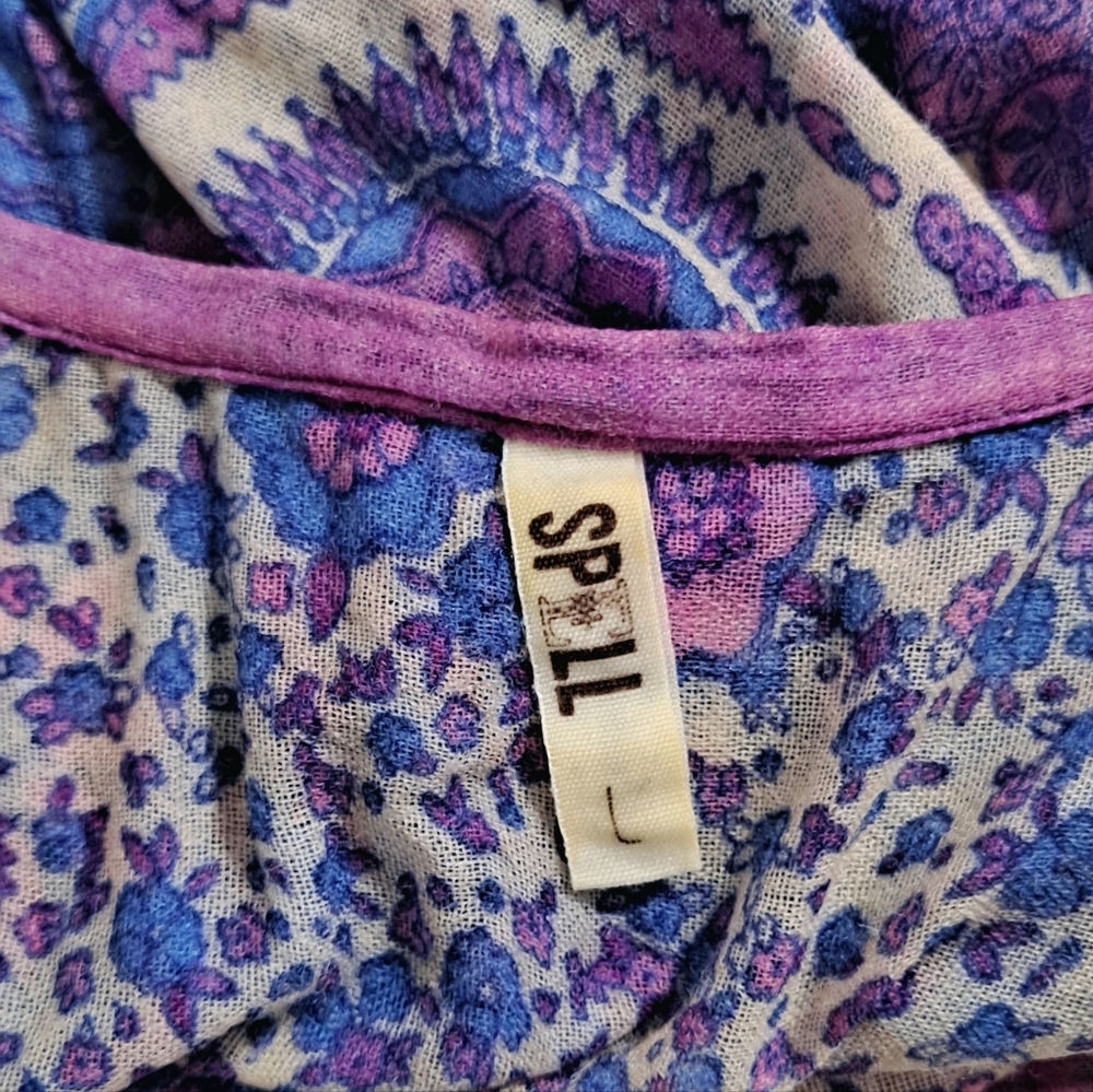 Vtg. Spell Boho Blossom Mini Dress - Picture 7 of 9
